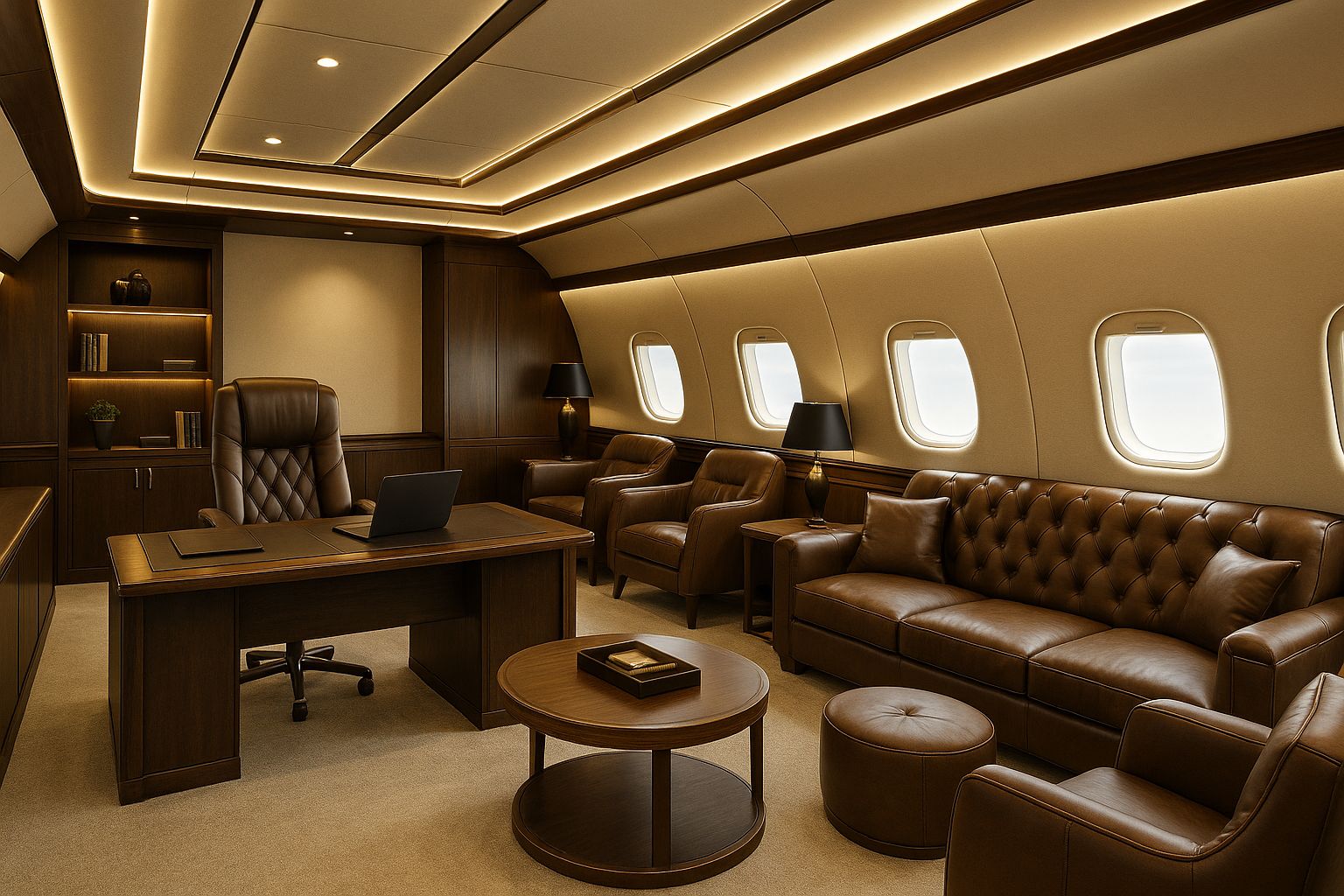 עיצוב משרד בהשראת מטוסים פרטיים